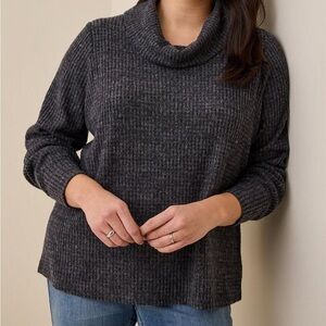 Torrid Brushed Waffle Cowl Neck Top Plus Size